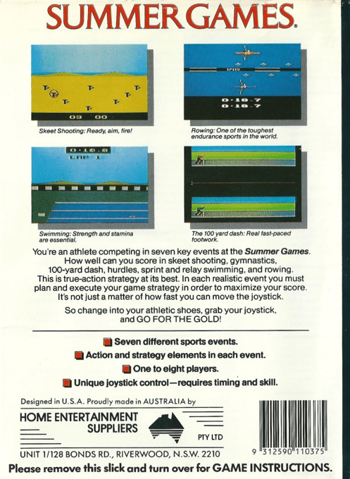 Summer Games — box-2D-back (AU)