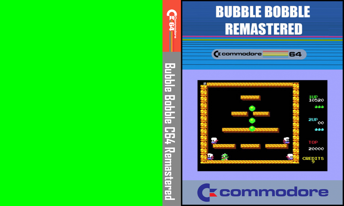 Bubble Bobble C64 Remastered — box-texture (CUS)