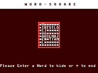 Word-Square — ss (WOR)