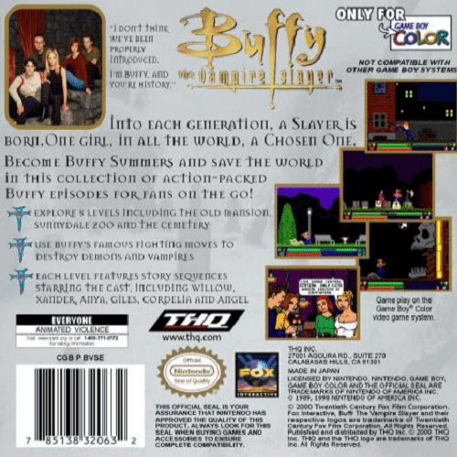 Buffy the Vampire Slayer — box-2D-back (US)