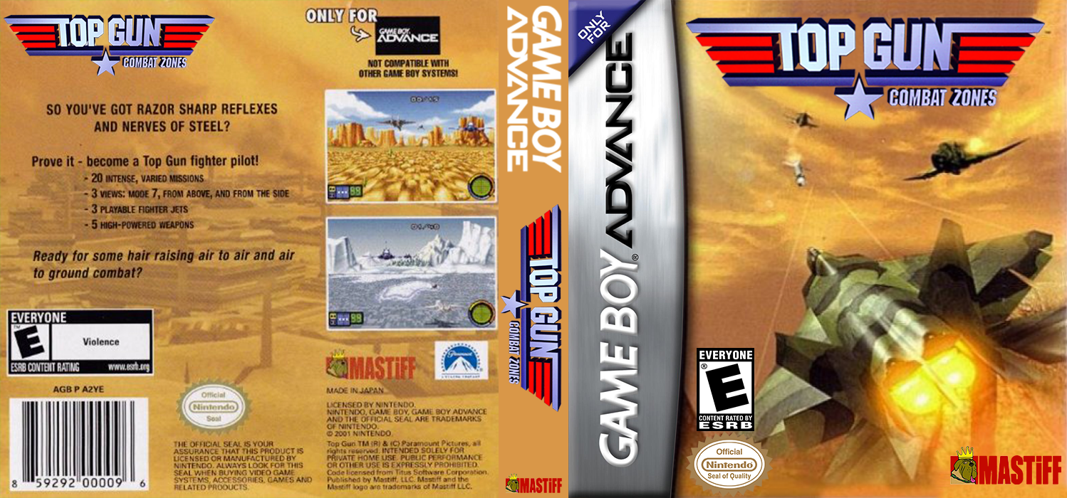 Top Gun - Combat Zones — box-texture (US)