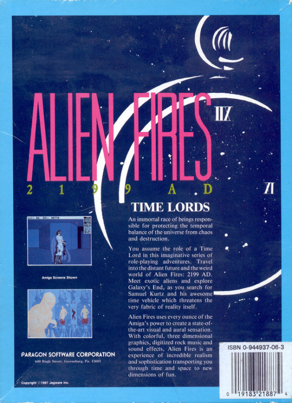 Alien Fires 2199 AD — box-2D-back (US)