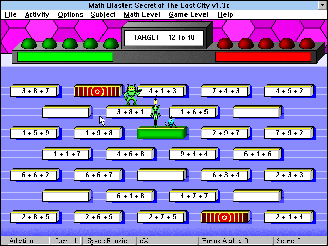 Math Blaster 2: Secret of the Lost City — ss (WOR)