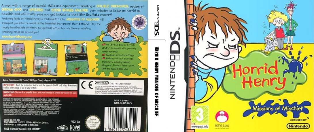 Horrid Henry - Missions of Mischief — box-texture (EU)