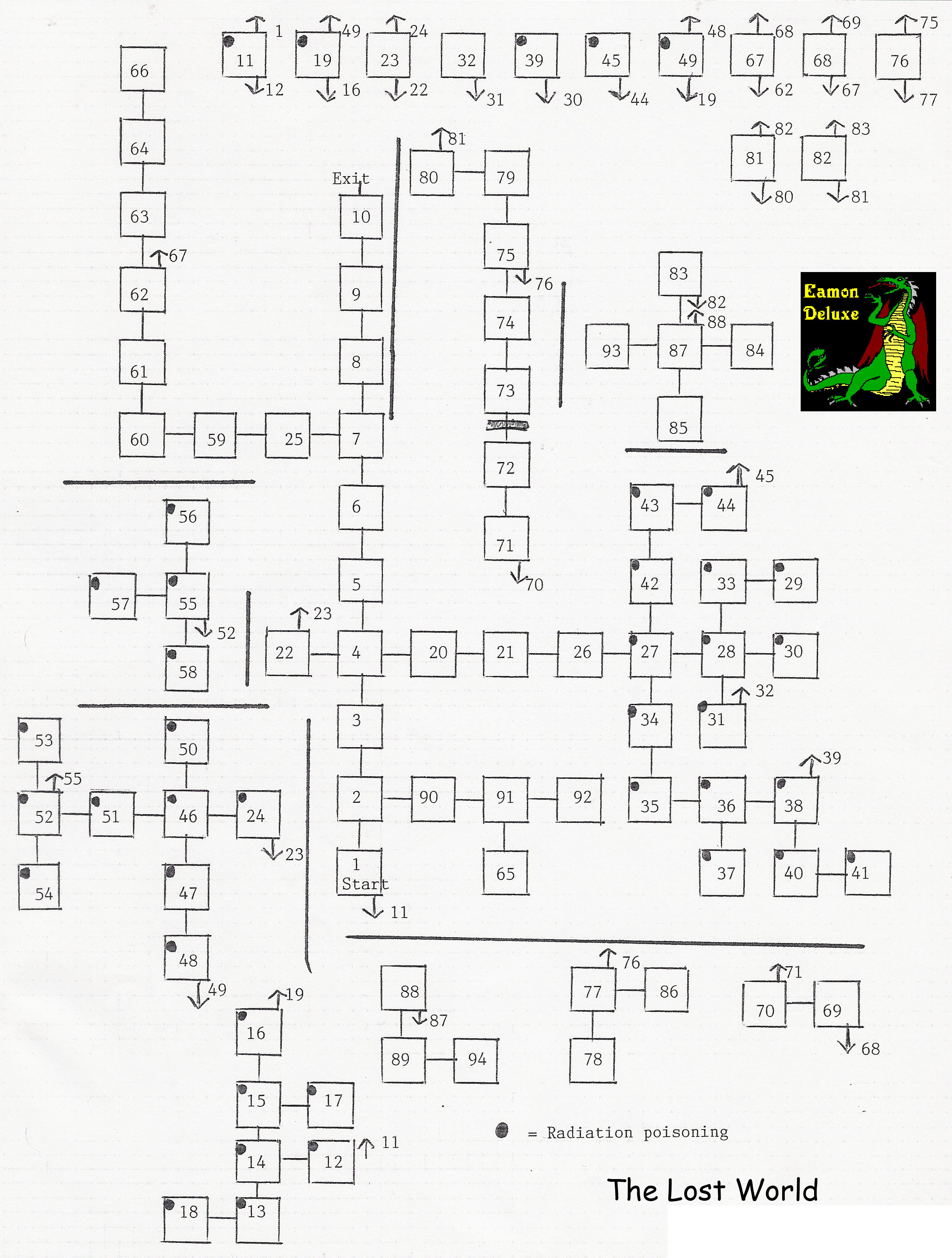 Eamon 104 - The Lost World — maps