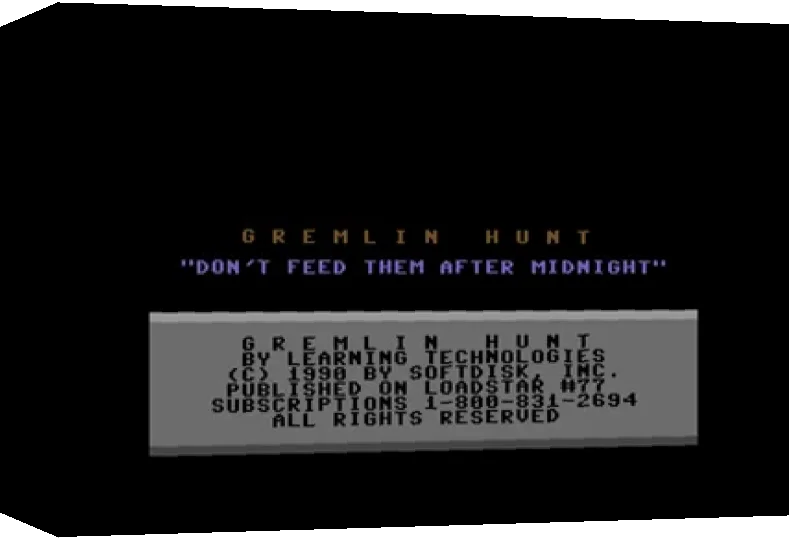Gremlin Hunt — box-3D (WOR)