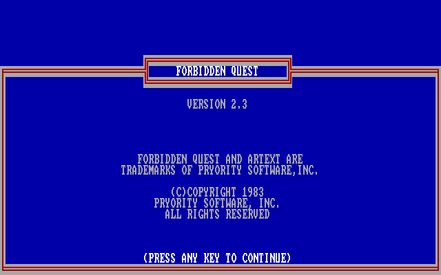 Forbidden Quest — sstitle (US)