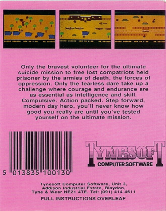 Who Dares Wins 2 — box-2D-back (EU)
