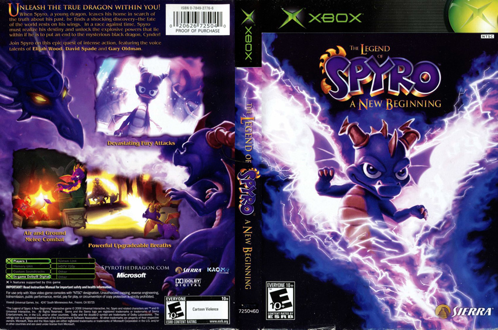 Legend of Spyro, The - A New Beginning — box-texture (US)