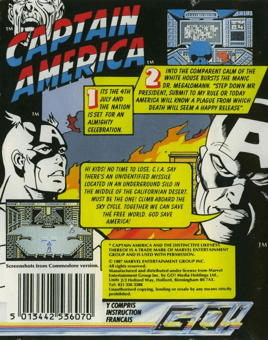 Captain America in the Doom Tube of Dr. Megalomann — box-2D-back (EU)