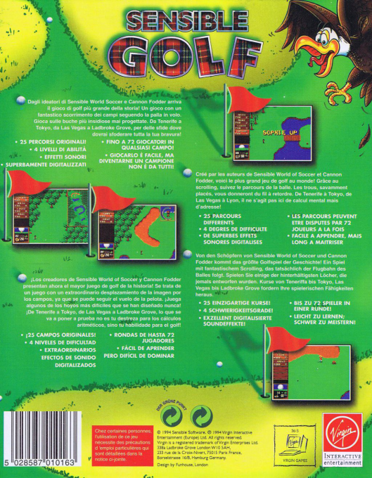 Sensible Golf — box-2D-back (EU)
