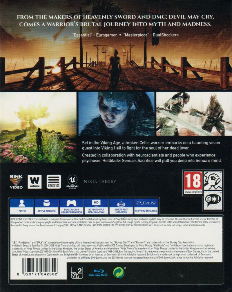 Hellblade: Senua's Sacrifice — box-2D-back (EU)