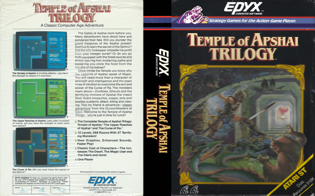 Temple of Apshai Trilogy, The — box-texture (US)