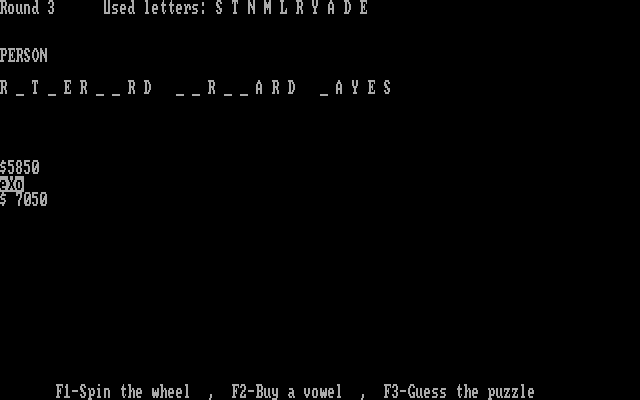 IBM PC Wheel of Fortune — ss (WOR)
