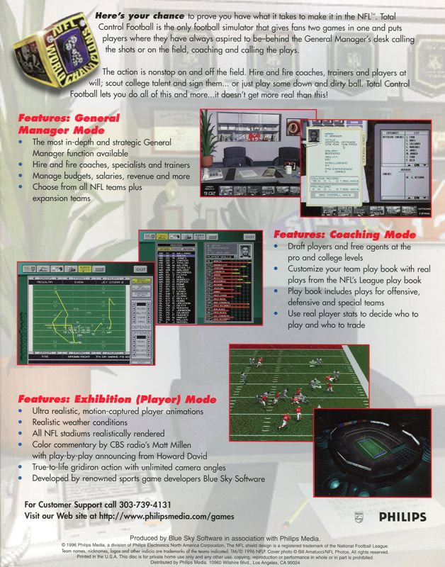 Total Control Football — box-2D-back (US)