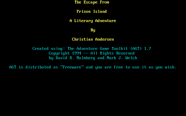 The Escape From Prison Island : A Literary Adventure box art