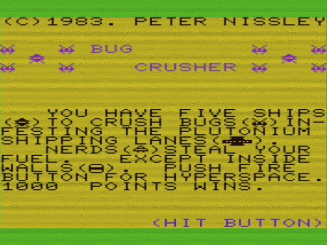 Bug Crusher — sstitle (WOR)