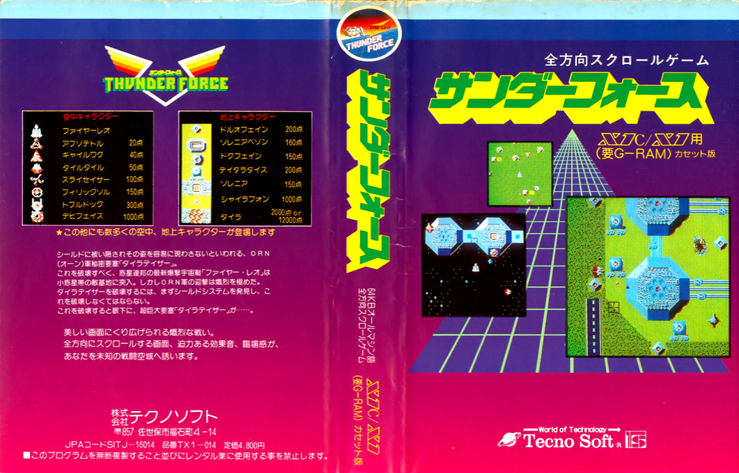 Thunder Force — box-texture (JP)