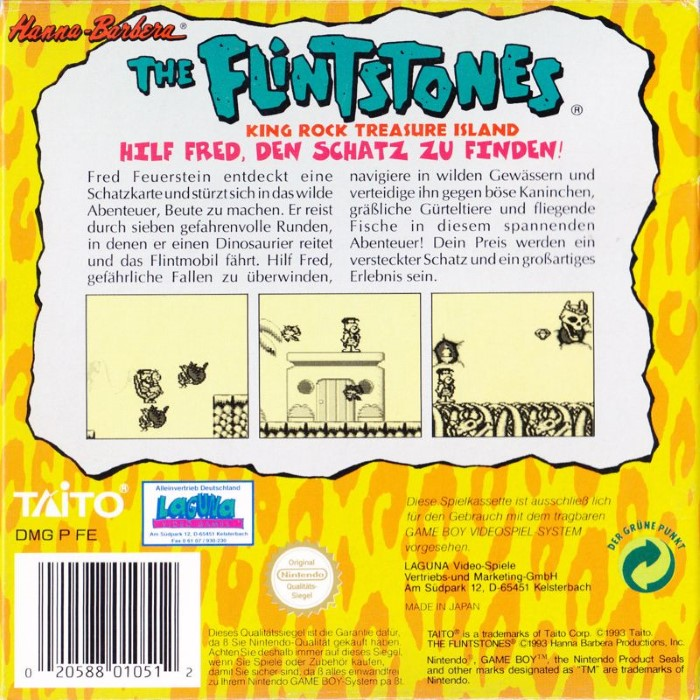 The Flintstones : King Rock Treasure Island — box-2D-back (DE)