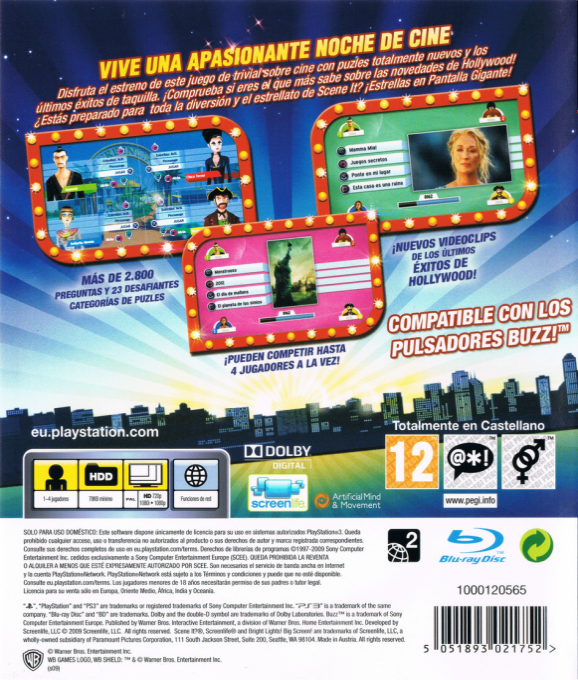 Scene It Estrellas en la Pantalla Gigante — box-2D-back (SP)