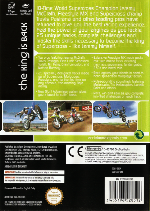 Jeremy McGrath Supercross World — box-2D-back (EU)