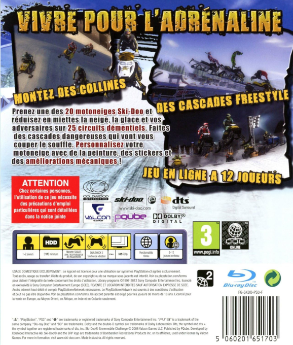 Ski-Doo Snowmobile Challenge — box-2D-back (EU)