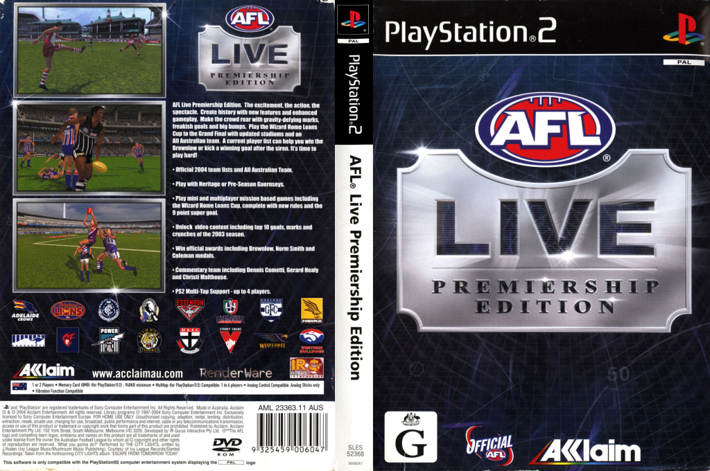 AFL Live Premiership Edition — box-texture (AU)