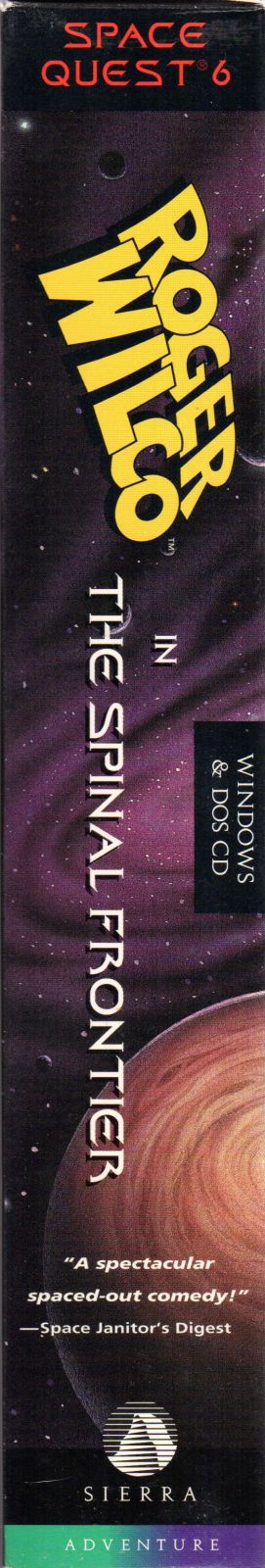 Space Quest 6: Roger Wilco in the Spinal Frontier — box-2D-side (US)