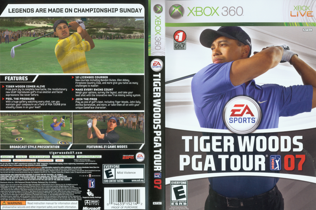 Tiger Woods PGA Tour 07 — box-texture (US)