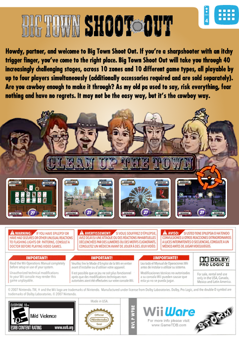 Big Town Shoot Out — box-2D-back (US)