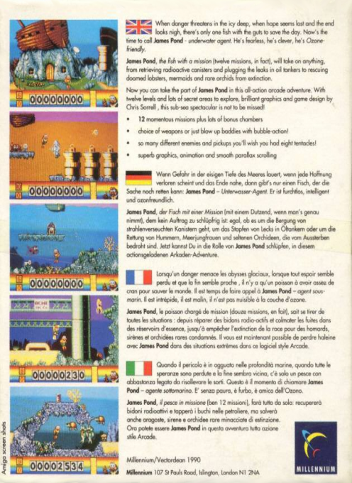 James Pond - Underwater Agent — box-2D-back (EU)