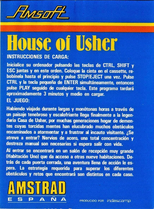 House Of Usher — box-2D-back (SP)