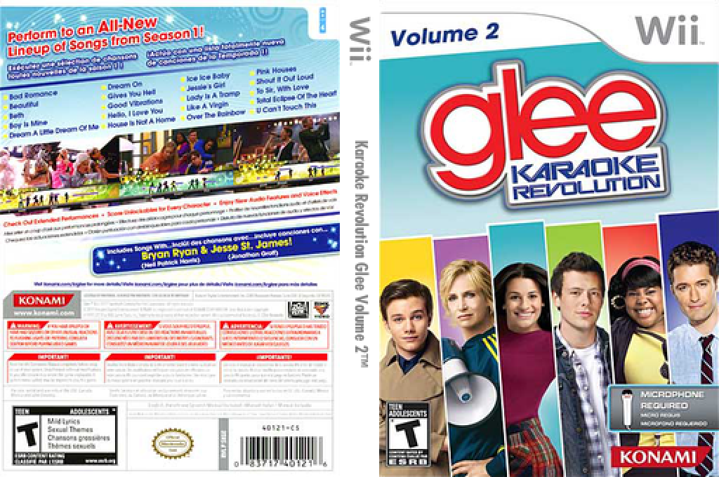Karaoke Revolution Glee — box-texture (US)