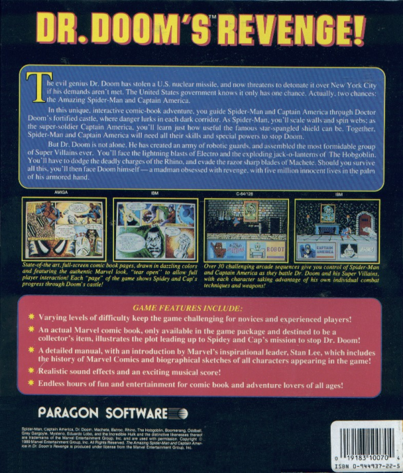 Amazing Spider-man And Captain America In Dr. Doom's Revenge!, The — box-2D-back (US)