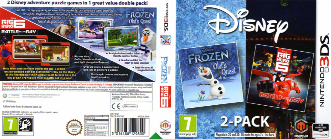 Disney 2-Pack - Frozen - Olaf's Quest + Big Hero 6 - Battle in the Bay — box-texture (EU)
