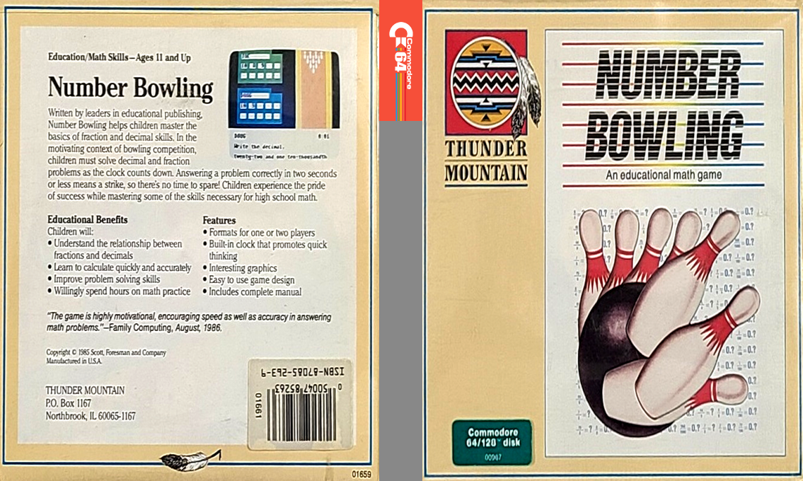 Number Bowling — box-texture (US)