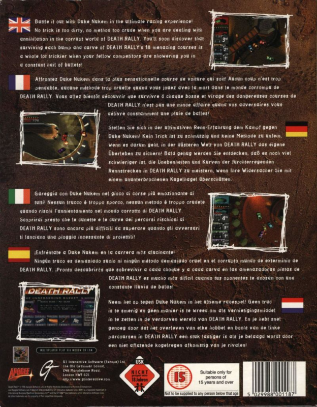 Death Rally — box-2D-back (EU)