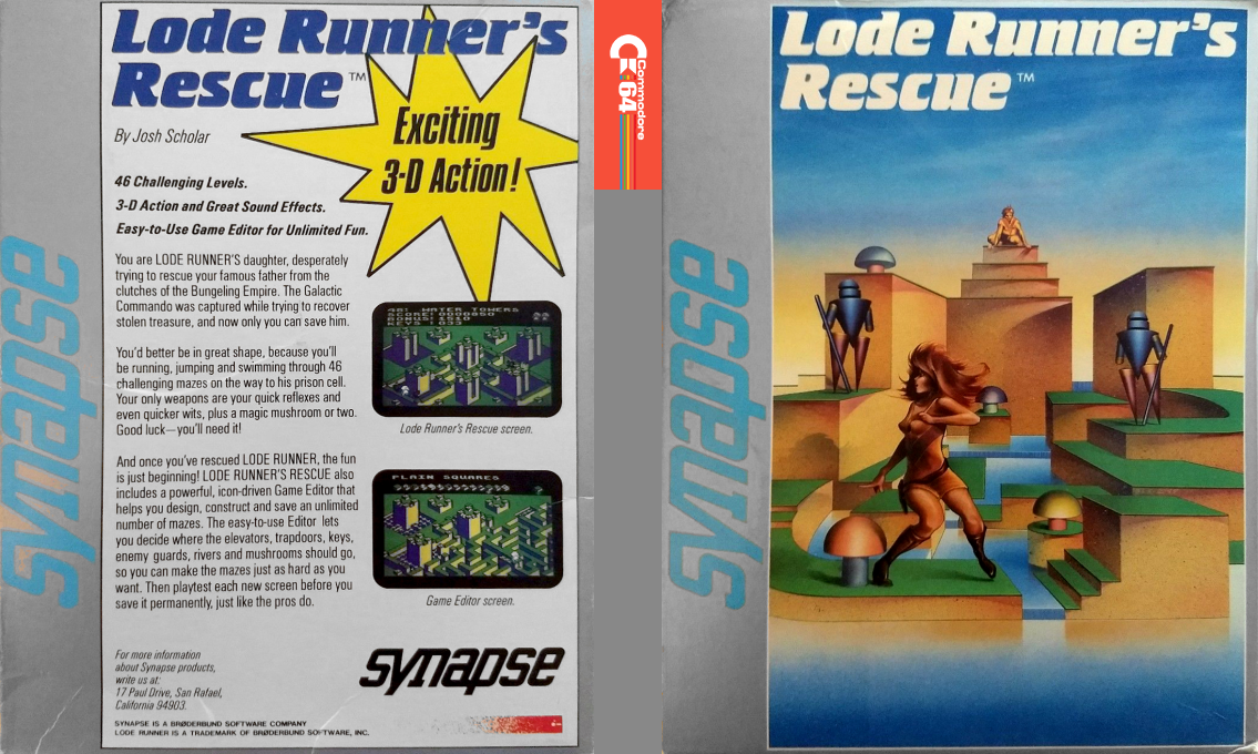 Lode Runner's Rescue — box-texture (US)