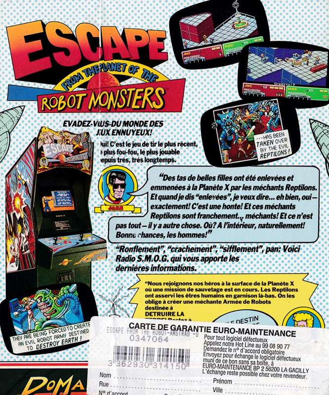 Escape From The Planet Of The Robot Monsters — box-2D-back (FR)