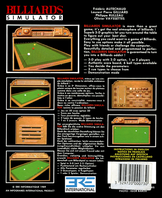 Billiards Simulator — box-2D-back (EU)