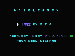 Nibbles MSX — sstitle (WOR)