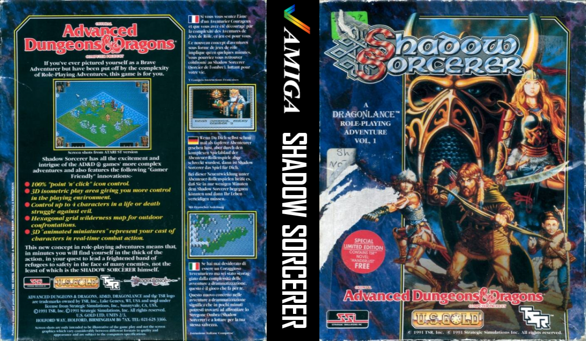 Advanced Dungeons & Dragons - Shadow Sorcerer - A DragonLance Role-Playing Adventure Vol,1 — box-texture (EU)