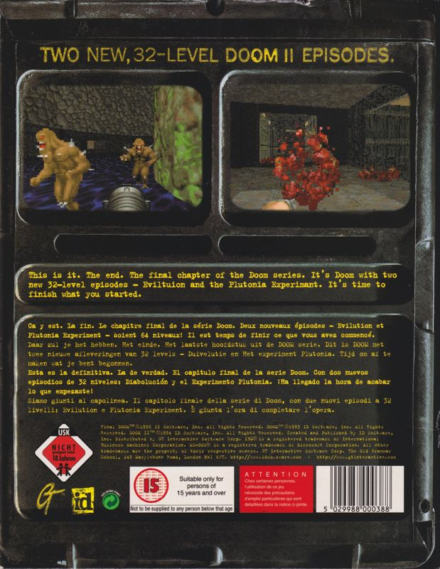 Final DOOM — box-2D-back (EU)
