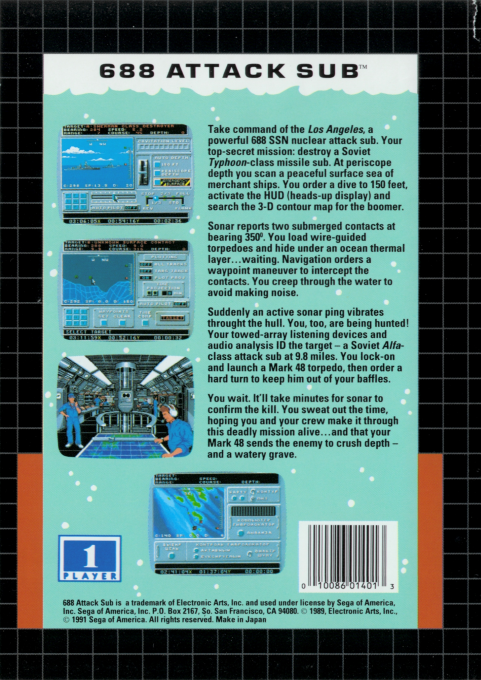 688 Attack Sub — box-2D-back (US)