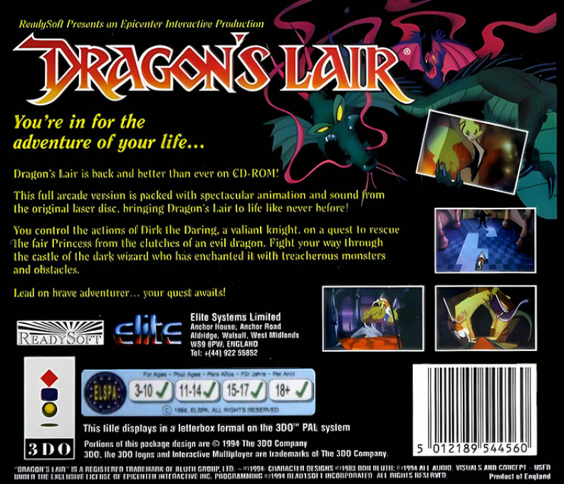 Dragon's Lair — box-2D-back (EU)
