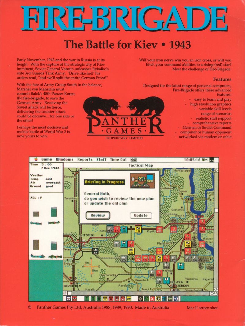 Fire Brigade - The Battle For Kiev 1943 — box-2D-back (AU)