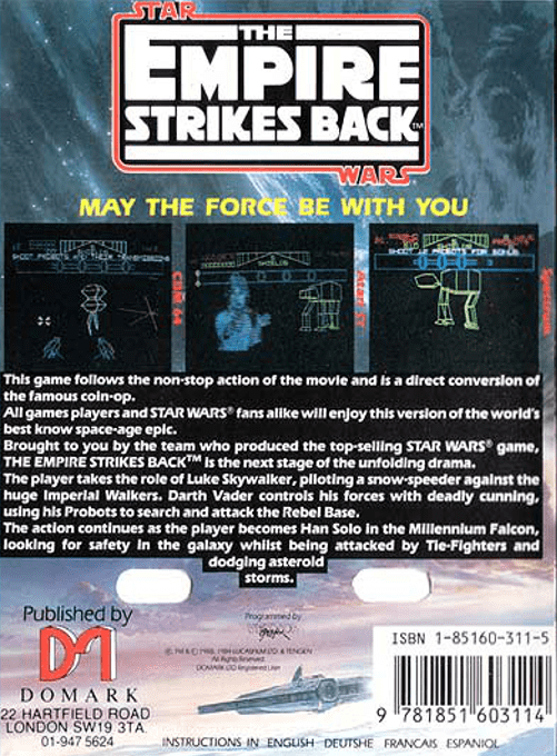 Star Wars - The Empire Strikes Back — box-2D-back (EU)