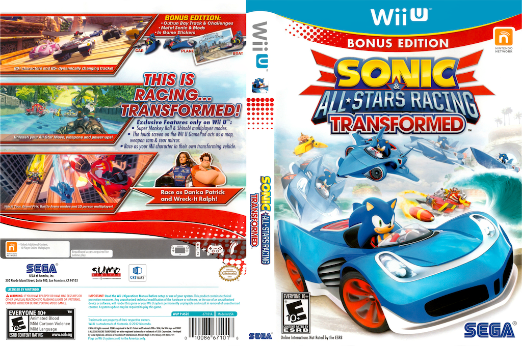Sonic And All Stars Racing Transformed — box-texture (US)
