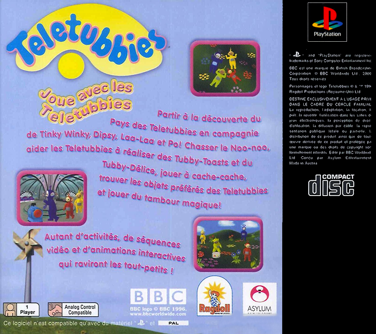 Play with the Teletubbies — box-2D-back (FR)