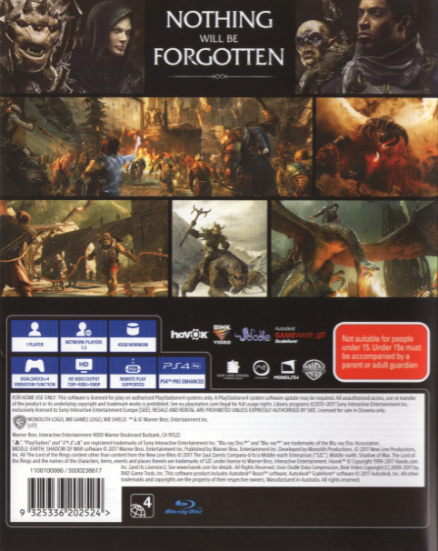 Middle-Earth - Shadow of War — box-2D-back (AU)